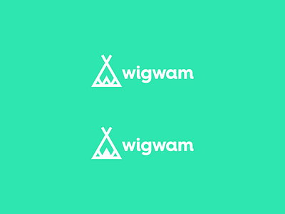 Wigwam branding identity logo simple tipi wigwam