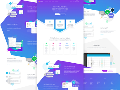 Product Page api colourful commerce ecommerce gradient isometric marketing moltin product web