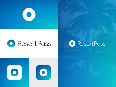 Oasis Concept booking site branding clean holiday identity logo minimal oasis poolside resort travel vacation