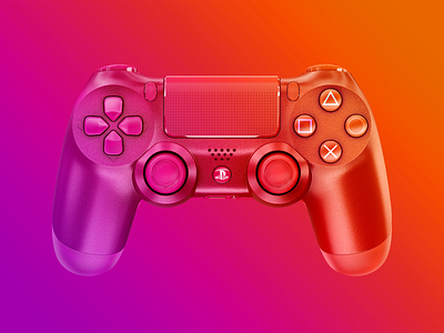 GRADIENT EDITION controller dual shock game gamer gaming gradient gradient design mockup playstation ps4 sony