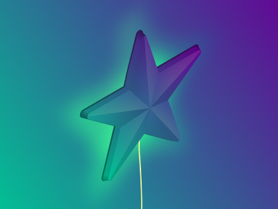 Star glow glowing inktober inktober 2018 isometric star