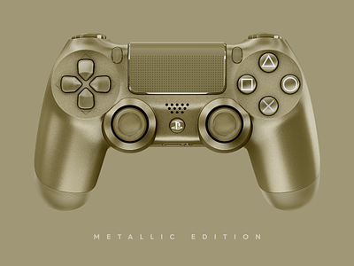 Metallic Edition controller dual shock game gamer gaming metallic mockup playstation playstation 4 ps4 sony