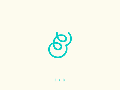 EB Monogram b branding e eb identity logo monogram script