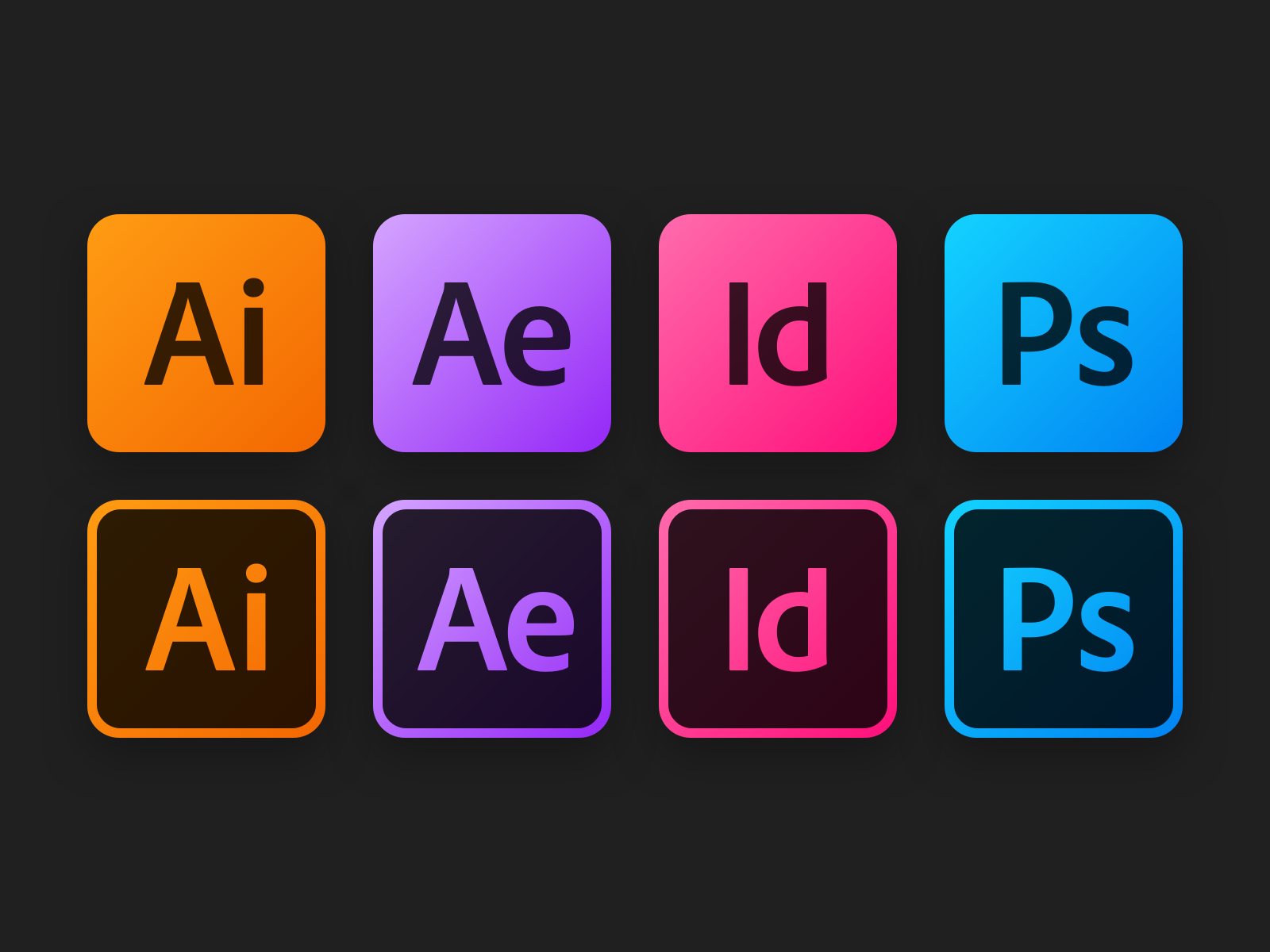 Adobe Icons by Damian Kidd on Dribbble