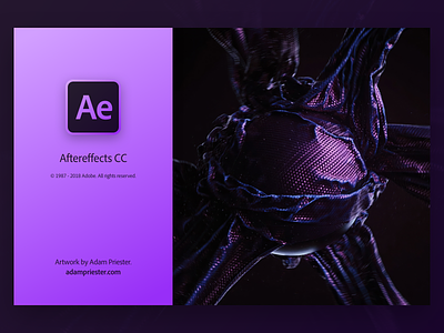 Ae Splash adobe aftereffects creativecloud gradient ui user interface