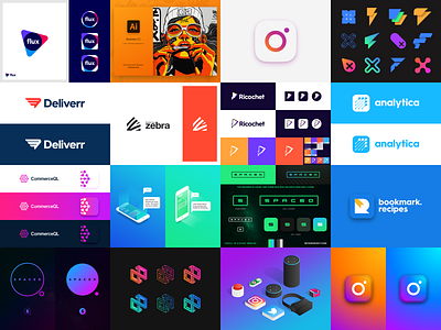 TOP 12 not 9 branding gradient icon iconography icons identity isometric logo logo designer ui user interface