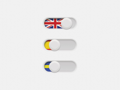 Language Selector Toggles button clean flag flags language selector no fuss off on on and off simple switch ui user interface