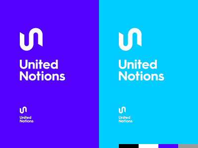 United Notions branding identity logo logo design monogram u n un