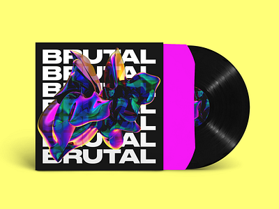 Brutal Record 3d abstract abstract art brutal c4d colour combination gradient music record