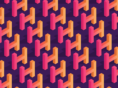 H 36 days of type 36dayoftype 36days-h 36daysoftype-h gradient h isometric letter h typography