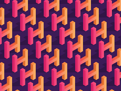 H 36 days of type 36dayoftype 36days h 36daysoftype h gradient h isometric letter h typography