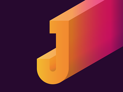 J 36 days of type 36 days of type lettering 36daysoftype 36daysoftype j gradient j letter j typography