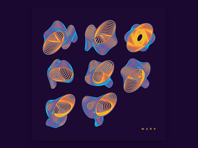 Warp 36 days of type 36 days of type lettering abstract blend gradient illustrator typography