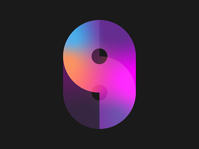 9 36 days of type 36 days of type lettering 9 geometric gradient nine number 9 typography