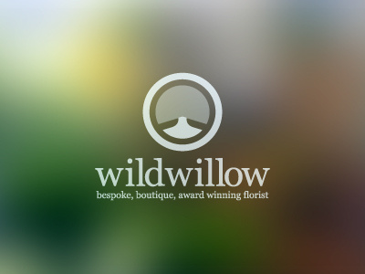 Wild Willow branding eco florist green logo mark tree wild willow tree