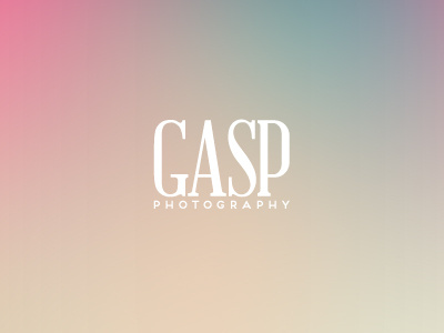 Gasp Photography branding company frontage identity logo mark photographers photography sans serif serif typography word mark