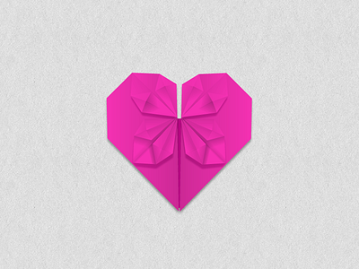 Origami Heart heart love origami origami heart paper craft vector