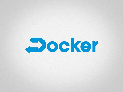 Docker 50 pixels bespoke type branding custom type docker docking download drag and drop file transfer logo share sharing transfer typeface upload