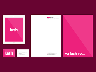 Ya Lush Ye! beauty bold business cards geordie helvetica ipad letterhead lush simple stationary