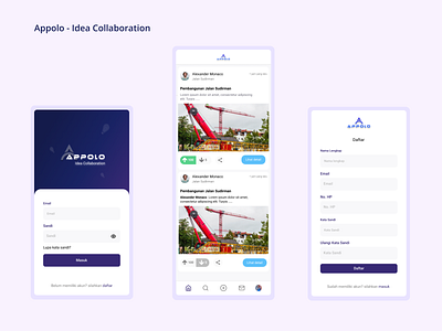 Apollo - Idea Collaboration app design ui ux