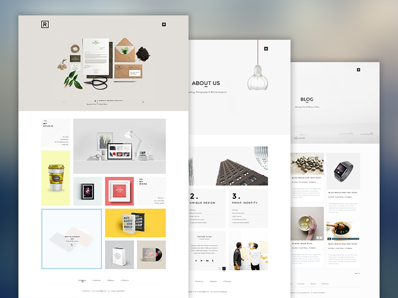 Retro - Minimal Portfolio Theme by Hoa Nguyen on Dribbble