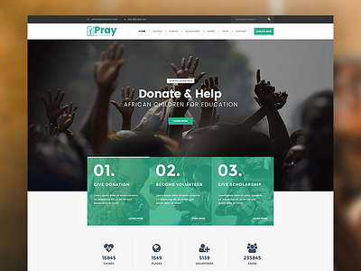 Pray Chrity charity simple theme