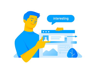 Interesting design exercise illustration web