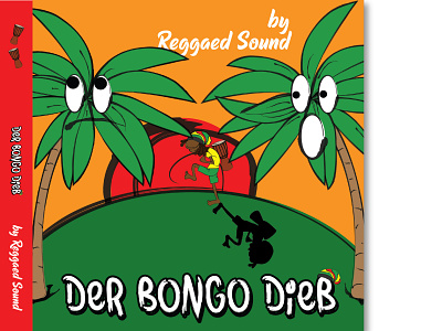 Reggae CD Cover - Der Bongo Dieb cd cover cd design cd packaging cover design design graphic design illustration illustrator jamaica music music album rasta reggae vector vector illustration vectorart