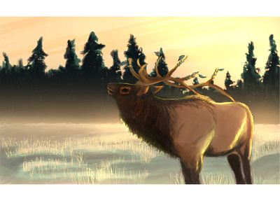 Elk Illustration - Aaron Blaise Tutorial