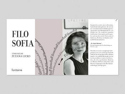 Filosofia font Booklet (first pages) – School Project