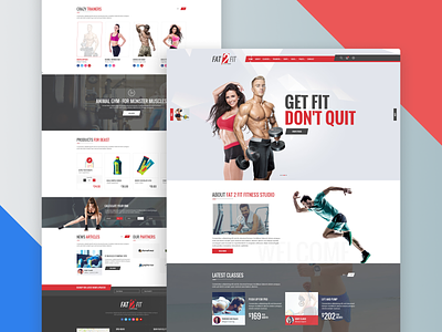 Sport, Gym and Fitness Studio - PSD Template