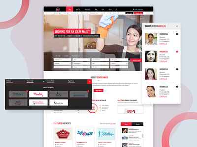 Hire Maids Online business design hiring household maid maid service ui website design work