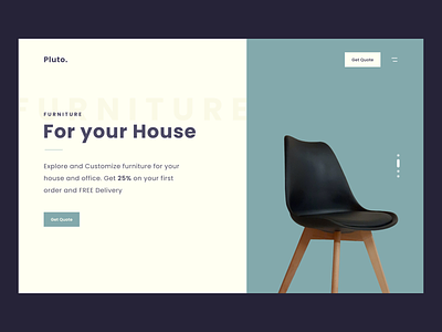 Furniture Landing Page business chair decoration delivery design figma furniture landing page quote relax sofa ui
