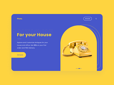 Landing Page antique business design figma landing page quote telephone ui web yellow