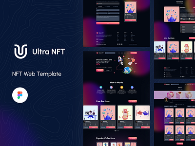 Ultra NFT - Figma UI Kit bitcoin business crypto design ethereum figma landing page nft ui website design