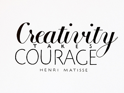 Creativity takes courage