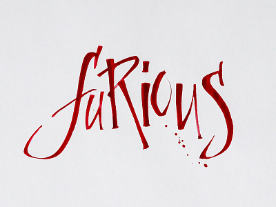 Furious calligraphy foldedpen furious grunge lettering