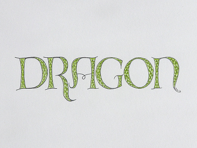 Dragon celtic dragon handlettering lettering scales
