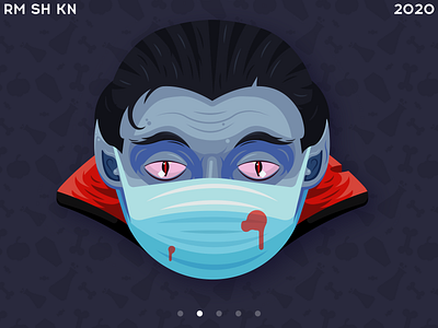 Responsible vampire in medical mask 2020 blood cartoon character costune dracula fun halloween halloween design infection man mask medical mask monster protection quarantine safety trickortreat vampire