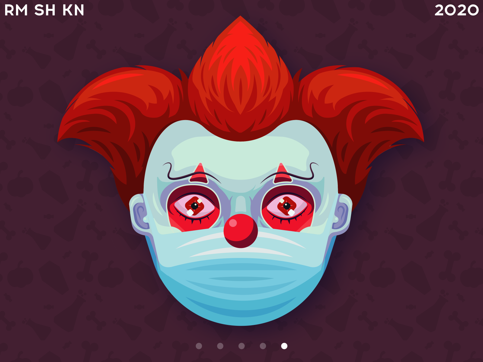 Clown in mask by Roman on Dribbble