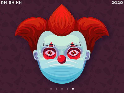 Clown in mask