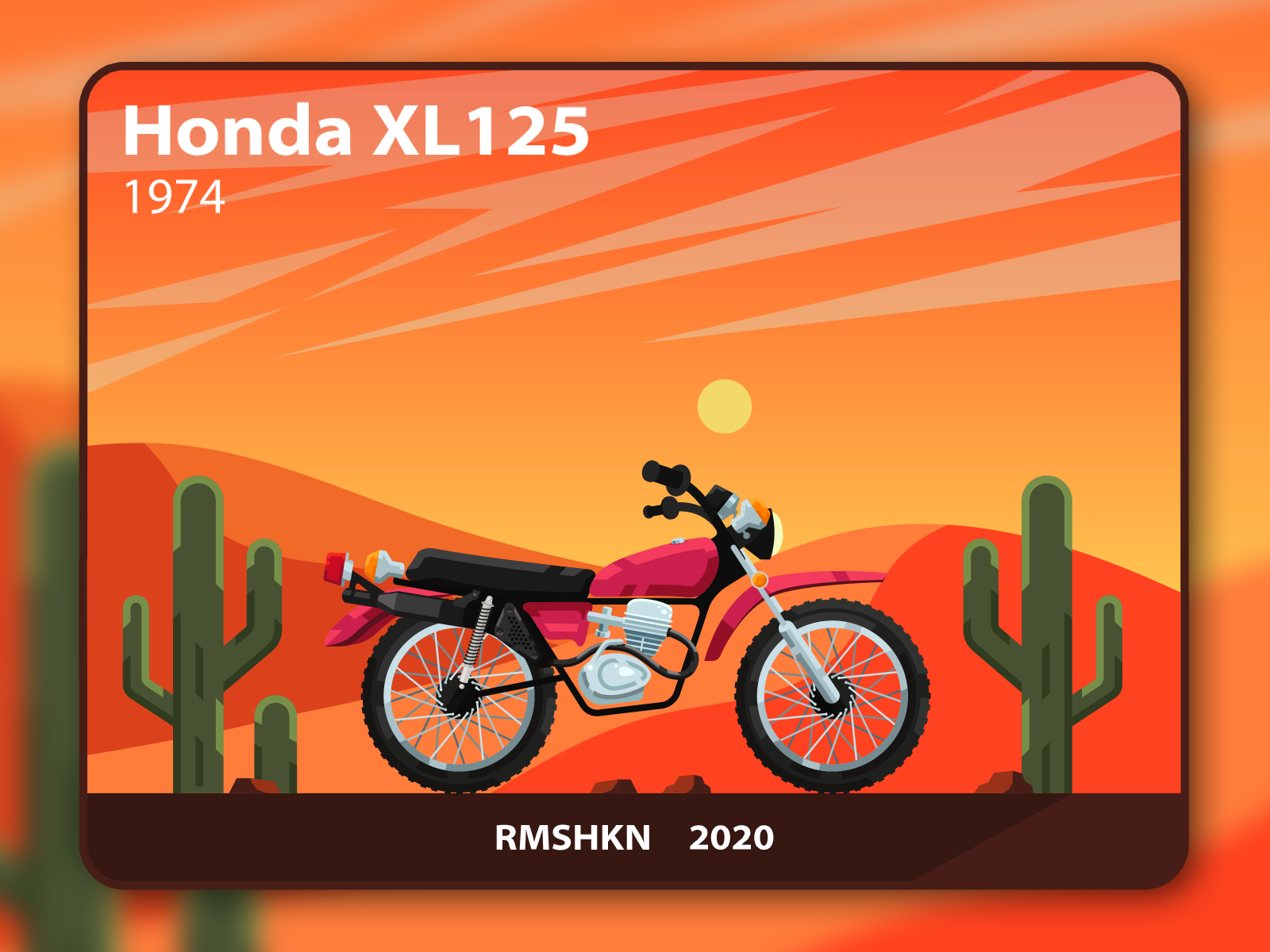 Honda Xl125 Motorcycle Illustration By Roman On Dribbble