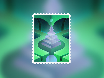 STAMP NOWHERE ARTEFACT SPLITTED PYRAMID