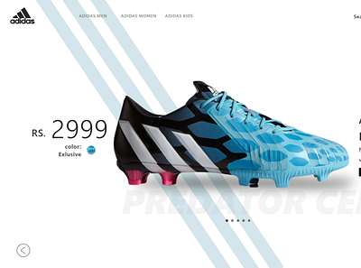 adidas Shoes UI. adidas adobe photoshop adobexd aftereffects behance dribbble landingpage shoe uidesign uiux