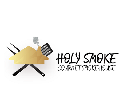 Logo design bbq restaurant brand brand design brand identity brand identity design gourmet hand drawn holy smoke identity illustraion illustrator logo idea logodesign logotype mockup simple simple illustration smoke symbol website