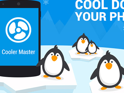 Cooler Master Banner blue flat illustration mobile tool