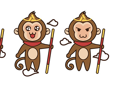 Monkey Mascot Design cloud cute expression illustration mascot monkeys