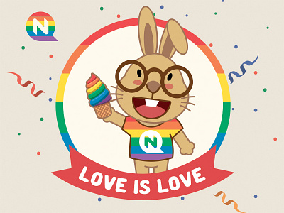 Pride Parade 2017 bunny cute lgbt love lovely parade pride rabbit rainbow