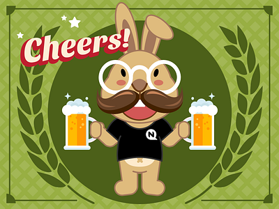 International Beer Festival beard beer cheers glasses green navel oktoberfest rabbit wheat