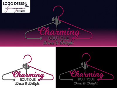 Boutique logo charming logo clean creative design fashion logo fashion logos figma figma logo illustration logo logodesign logos pink logo